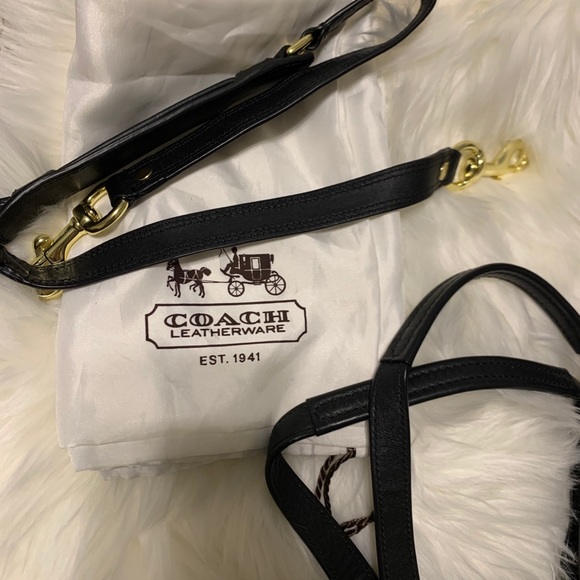 Coach Leather with Snake Print & Gold Accents Bag - Picture 12 of 14